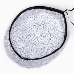 Берет прозрачный с пайетками, белый, р-р 56 см