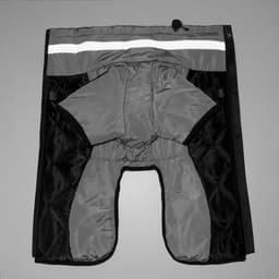 Куртка для больших собак, размер 3XL, ДС 50, ОШ 49, ОГ 69 см, мембрана, серая, чёрная