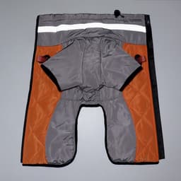 Куртка для больших собак, размер 3XL, ДС 50, ОШ 49, ОГ 69 см, мембрана, серая, оранжевая