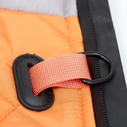 Куртка для больших собак, размер 3XL, ДС 50, ОШ 49, ОГ 69 см, мембрана, серая, оранжевая