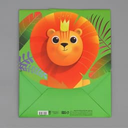 Пакет подарочный с формовым клапаном, упаковка, «Львенок», 23×27×11.5 см