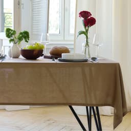 Скатерть «Этель» ECO, 110×136±6 см, 70% хлопок, 30% лён, 190 г/м², оливковая