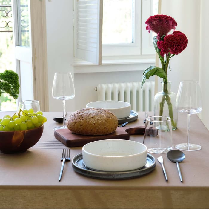 Скатерть «Этель» ECO, 110×136±6 см, 70% хлопок, 30% лён, 190 г/м², оливковая