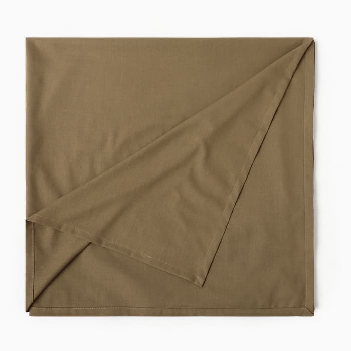 Скатерть «Этель» ECO, 110×136±6 см, 70% хлопок, 30% лён, 190 г/м², оливковая