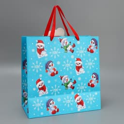 Пакет подарочный новогодний «С Новым годом», 30×30×15 см