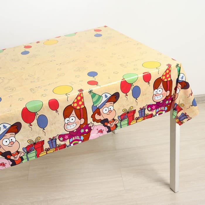 Скатерть одноразовая праздничная 120×180 см, 35 мкр, Гравити Фолз