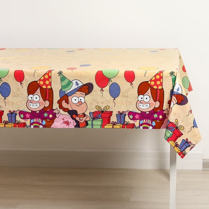 Скатерть одноразовая праздничная 120×180 см, 35 мкр, Гравити Фолз