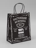 Пакет крафт «Настоящий мужчина», 22×12×27 см, 1 шт.