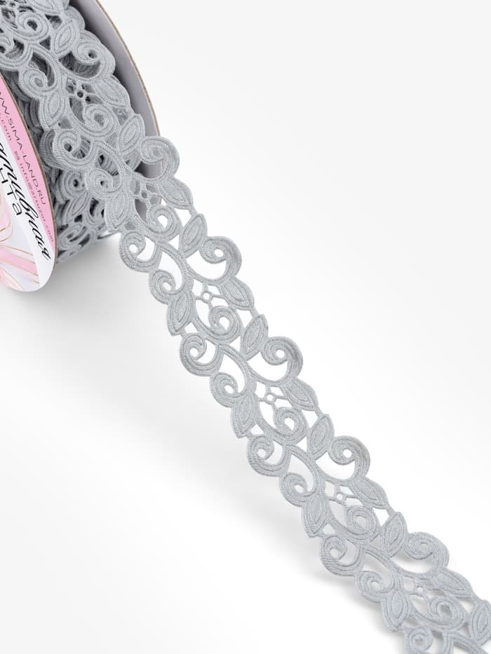 Лента фигурная «Вьюнчик», 25 мм, 9±0.5 м, серая