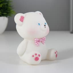 Фигурка светящаяся RISALUX «Мишенька», LED-ночник, 1 Вт 3×LR44, белый, 7×5×10 см
