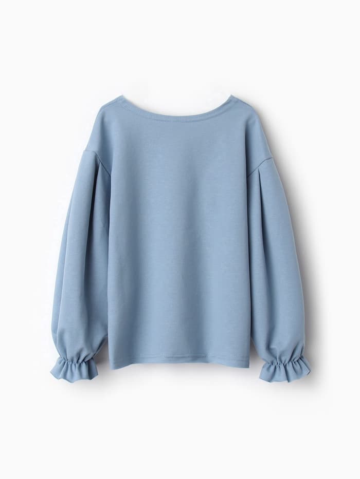 Свитшот для девочки MINAKU: Casual Collection, голубой, размер 128 см