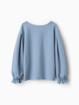 Свитшот для девочки MINAKU: Casual Collection, голубой, размер 128 см