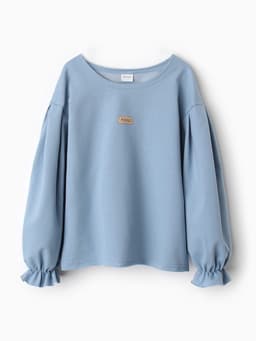 Свитшот для девочки MINAKU: Casual Collection, голубой, размер 128 см