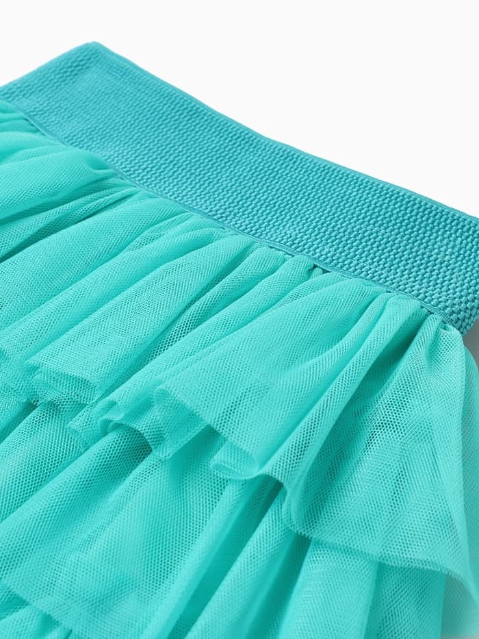 Юбка нарядная для девочки KAFTAN, бирюзовая, рост 86-92 см