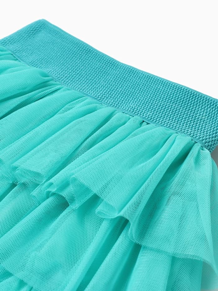 Юбка нарядная для девочки KAFTAN, бирюзовая, рост 98-104 см