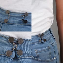 Крючок для сужения пояса, 1 шт. = 10 частей, 5×5 см, цвет чёрный