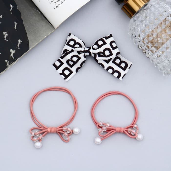 Набор для волос «Эстер», 2 резинки, 1 зажим 4 см, буквы блеск