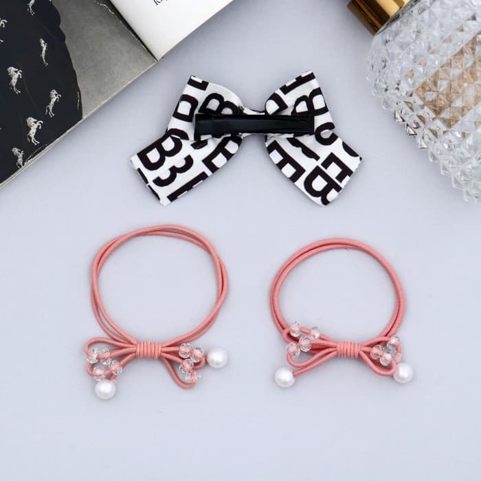 Набор для волос «Эстер», 2 резинки, 1 зажим 4 см, буквы блеск