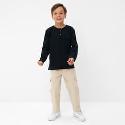 Лонгслив для мальчика KAFTAN, тёмно-синий, размер 30 (98-104 см)