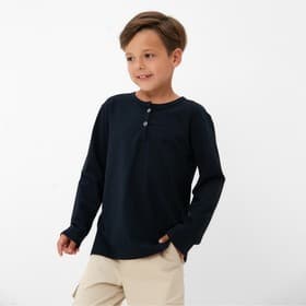 Лонгслив для мальчика KAFTAN, тёмно-синий, размер 34 (122-128 см)