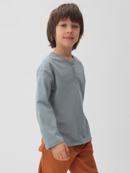 Лонгслив для мальчика KAFTAN, серый, размер 34 (122-128 см)