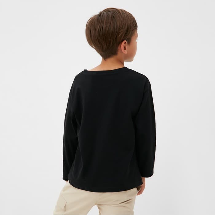 Лонгслив для мальчика KAFTAN, чёрный, размер 34 (122-128 см)