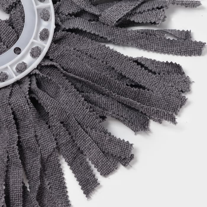 Насадка для швабры с отжимом - центрифугой, кольцо 16 см, серая