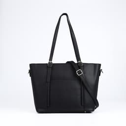 Сумка - шоппер женская на молнии, 2 кармана, 40×13×25 см, чёрная