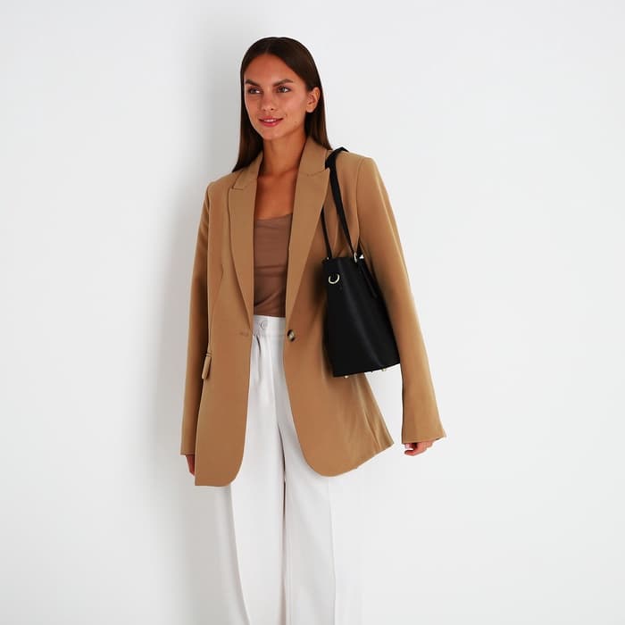 Сумка - шоппер женская на молнии, 2 кармана, 40×13×25 см, чёрная