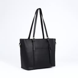 Сумка - шоппер женская на молнии, 2 кармана, 40×13×25 см, чёрная