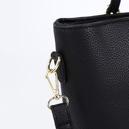 Сумка - шоппер женская на молнии, 2 кармана, 40×13×25 см, чёрная