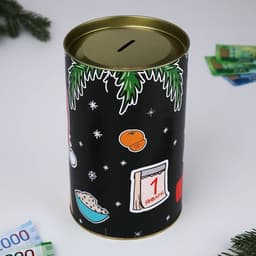 Копилка новогодняя, XXL, 20×12.2 см «Деньги зло»