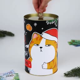 Копилка новогодняя, XXL, 20×12.2 см «Деньги зло»