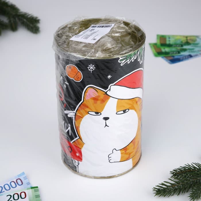 Копилка новогодняя, XXL, 20×12.2 см «Деньги зло»