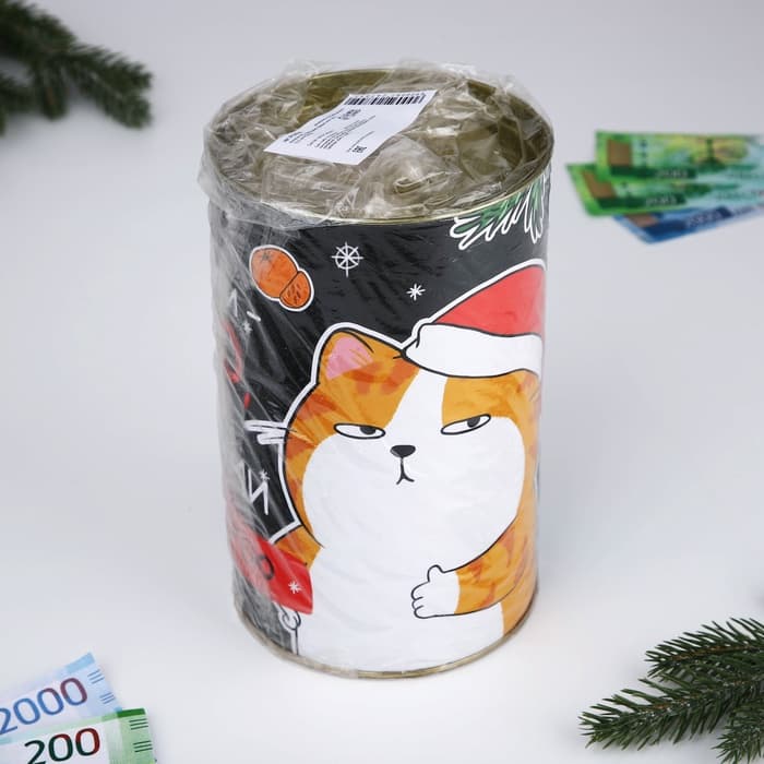 Копилка новогодняя, XXL, 20×12.2 см «Деньги зло»