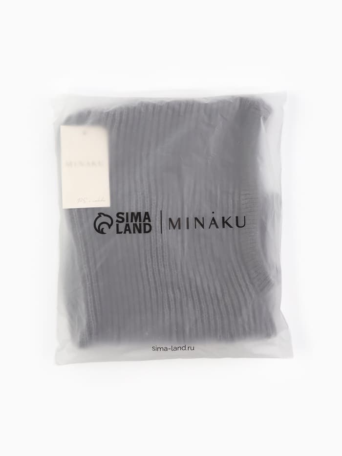 Капор вязаный женский MINAKU, размер one size 52-58, серый