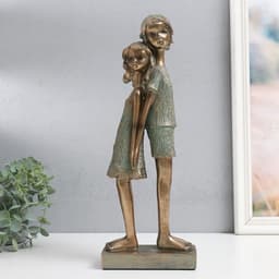 Фигурка полистоун «Дети. Доверие», под металл, 14.5×7.5×38 см