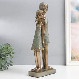 Фигурка полистоун «Дети. Доверие», под металл, 14.5×7.5×38 см