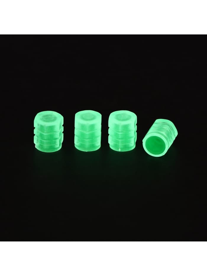 Колпачок на вентиль TORSO, светящийся, набор 4 шт., зеленый