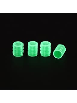Колпачок на вентиль TORSO, светящийся, набор 4 шт., зеленый