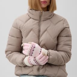 Перчатки женские на искусственном меху MINAKU 22 см розовый