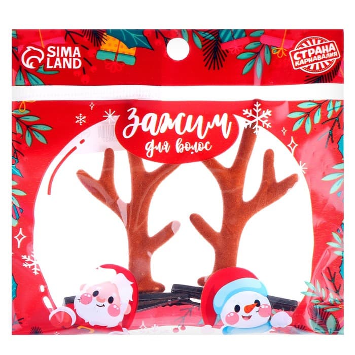 Карнавальный зажим «Рожки оленя»