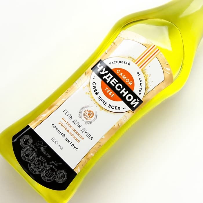 Гель для душа мартини «Чудесной тебе!», 500 мл, аромат сочного цитруса, Чистое счастье