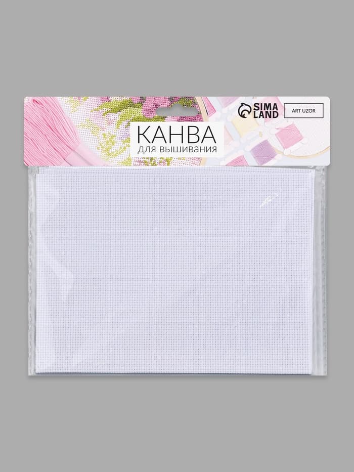 Канва для вышивания №14, 30×40 см, цвет белый