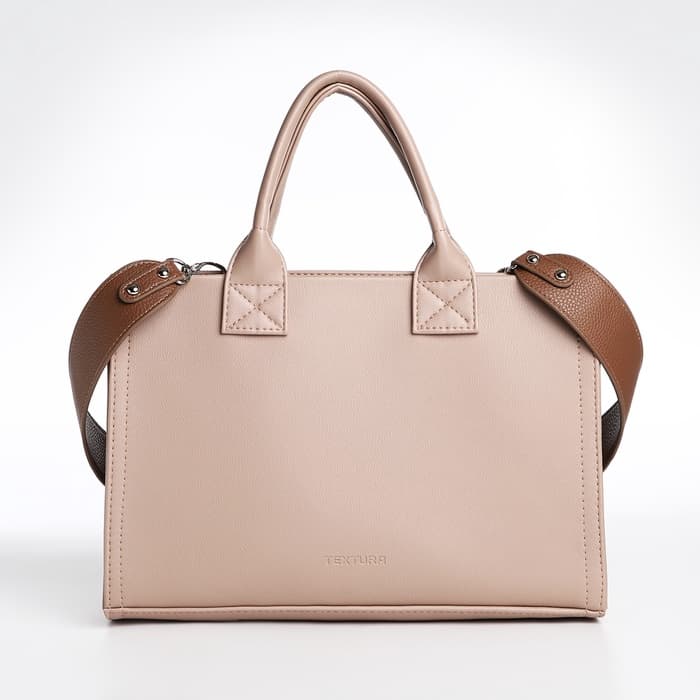 Сумка женская тоут TEXTURA на молнии, 33×9×23 см, бежевая