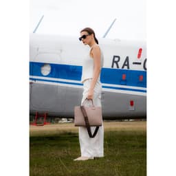 Сумка женская тоут TEXTURA на молнии, 33×9×23 см, бежевая