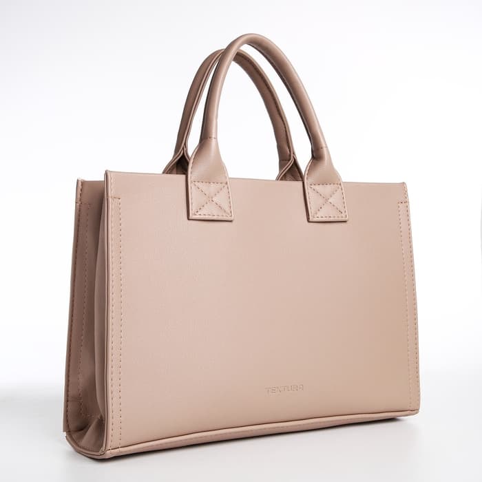 Сумка женская тоут TEXTURA на молнии, 33×9×23 см, бежевая