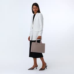 Сумка женская тоут TEXTURA на молнии, 33×9×23 см, серый