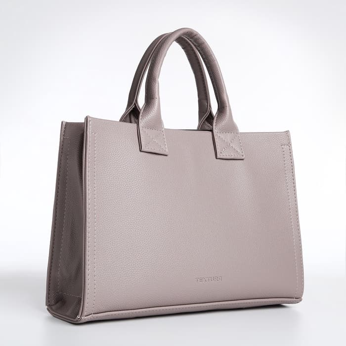 Сумка женская тоут TEXTURA на молнии, 33×9×23 см, серый