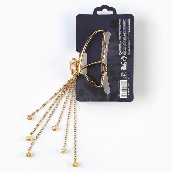 Краб для волос с цепочкой «Believe in love»